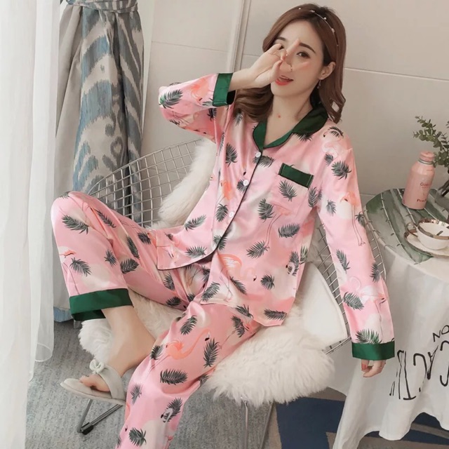 WAIKIKI FASHION P005 Fashion Korea Silk Longsleeve Terno Pajama