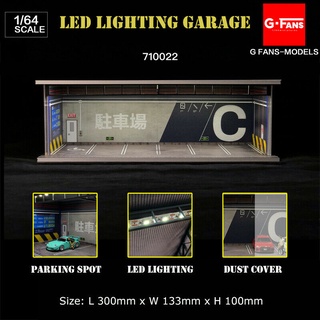 Diorama 1/64 Scale Car Garage LED Lighting USB Connector Packing