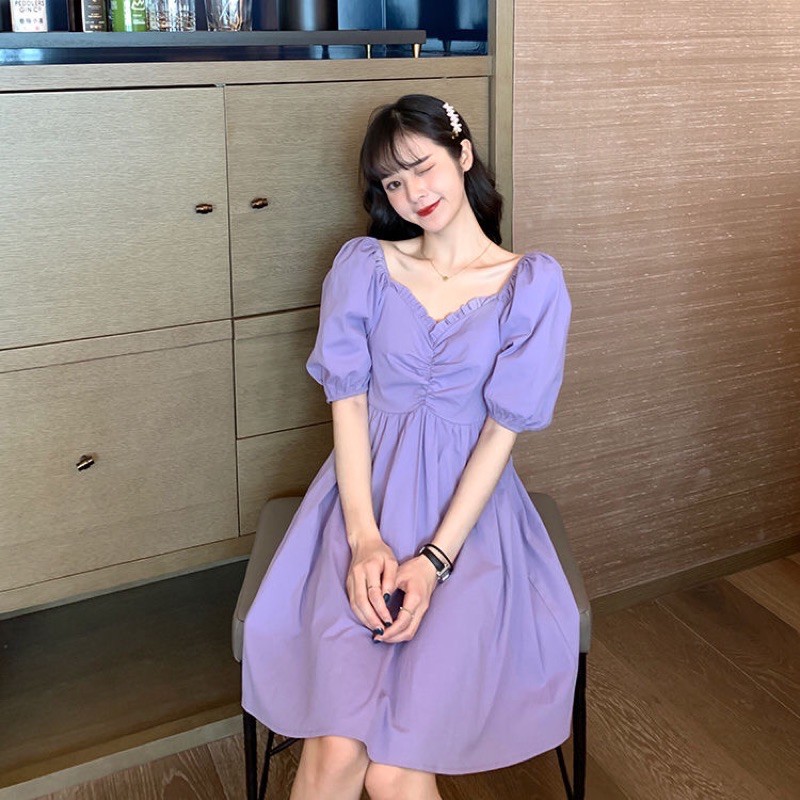 Korean 2025 babydoll dress