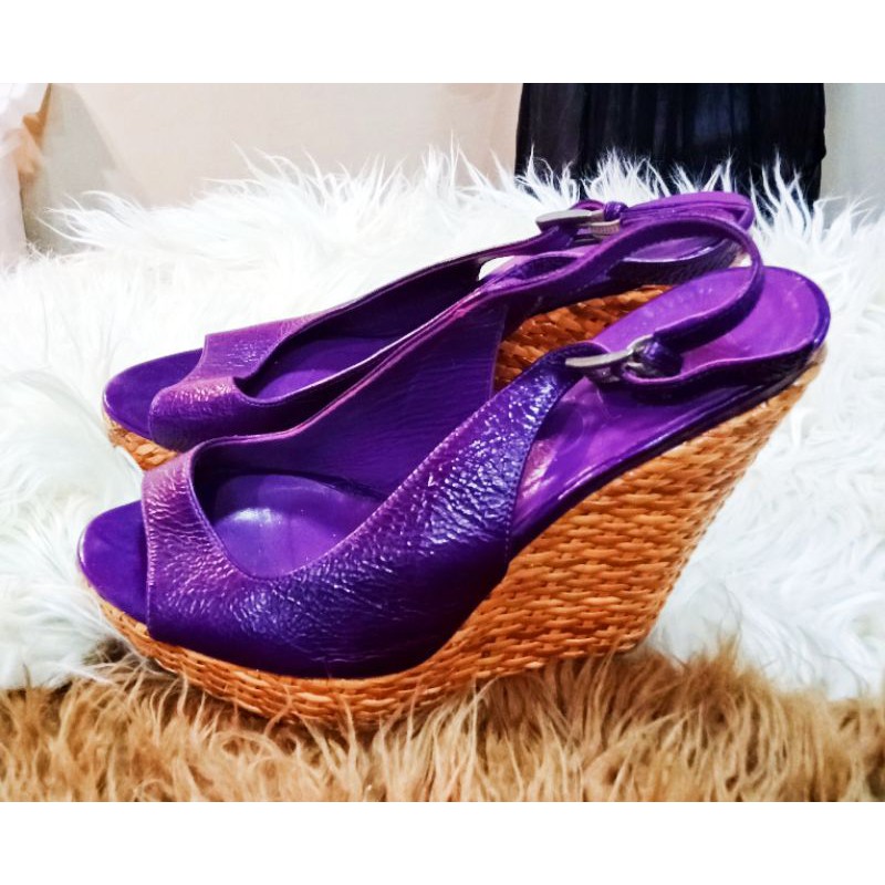 Wicker on sale wedge heels