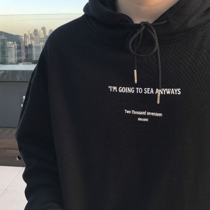 Korean 2025 black hoodie