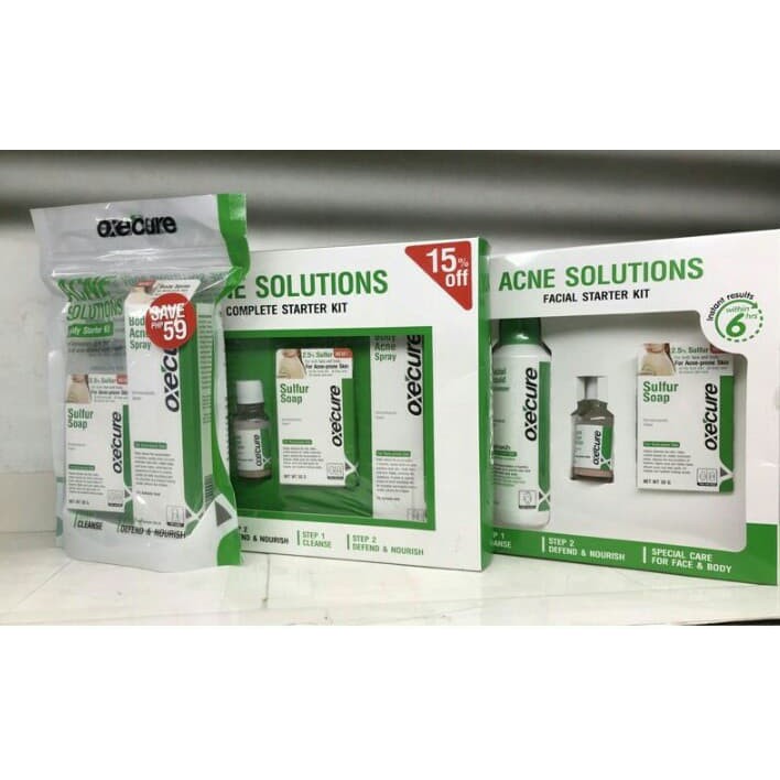 Oxecure Acne Solutions Complete Starter Kit Body Starter Kit Facial Starter Kit Shopee 9613