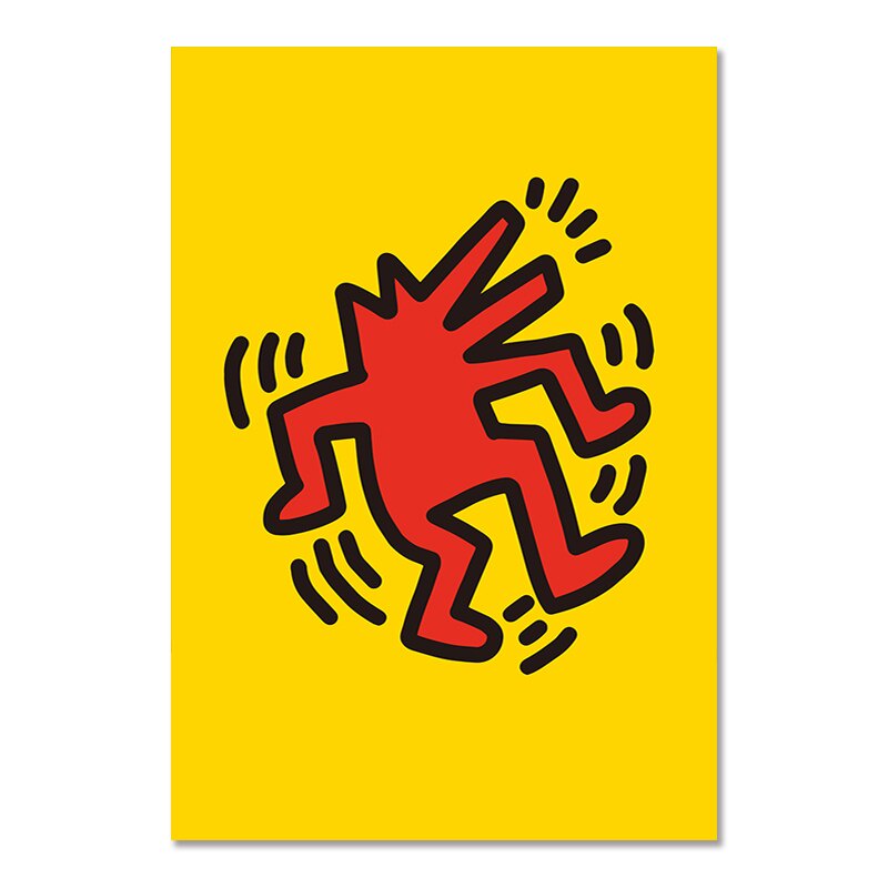 Keith Haring Abstract Wall Art Pictures Poster Pisa Print Vintage Pop ...