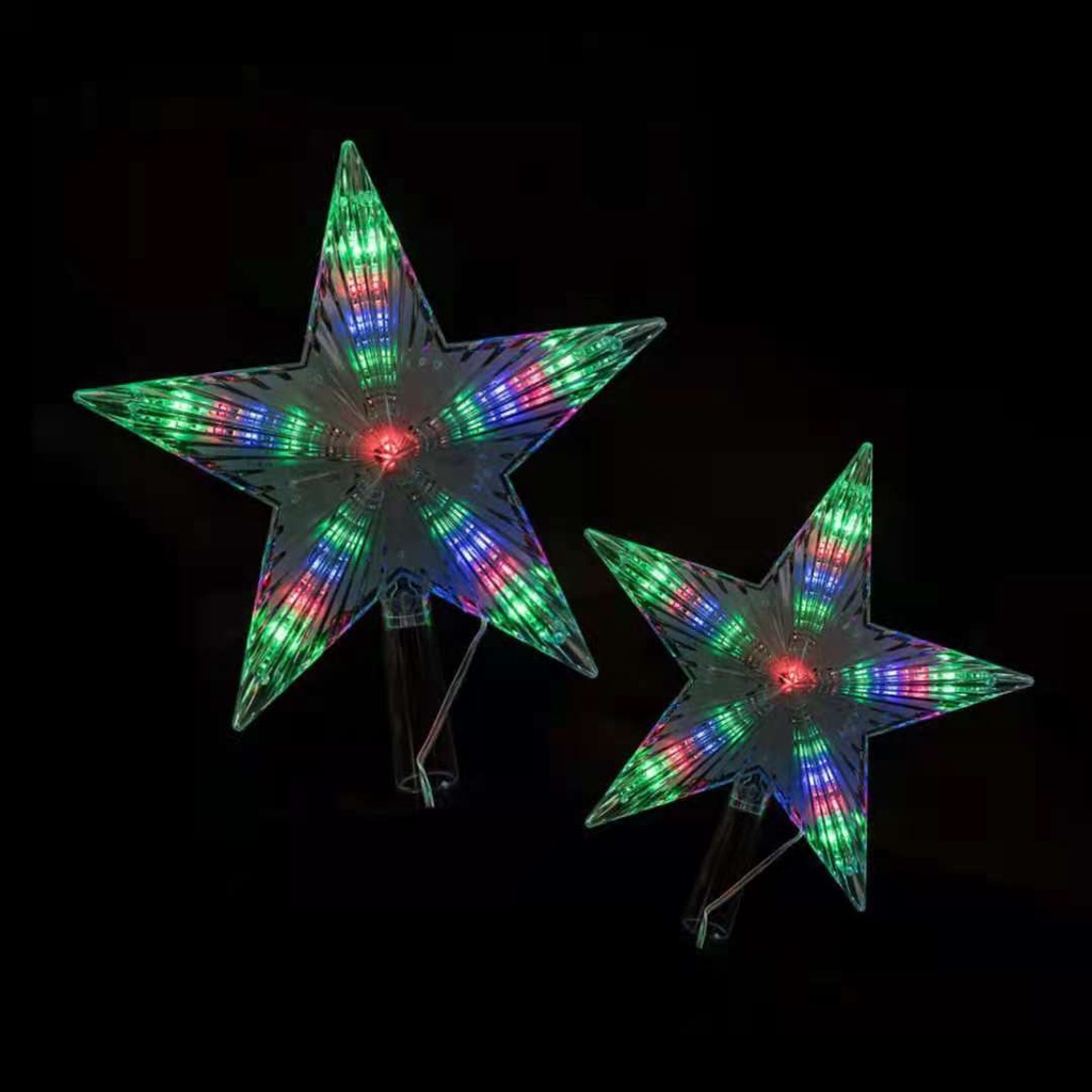 Star Light Blinker Christmas Tree Top Decor Multi-colour LED Pentagram ...