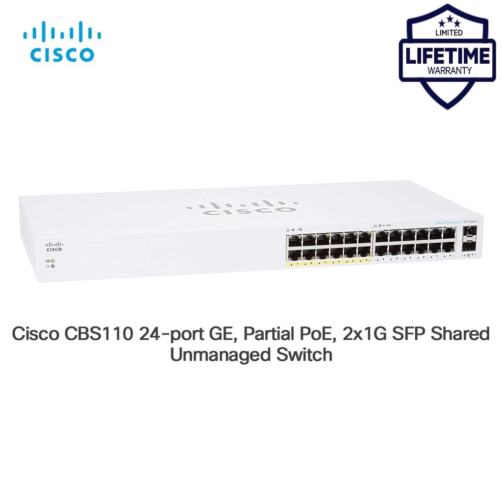 Bộ chuyển đổi Cisco CBS110-24PP-EU Chính Hãng Giá Rẻ