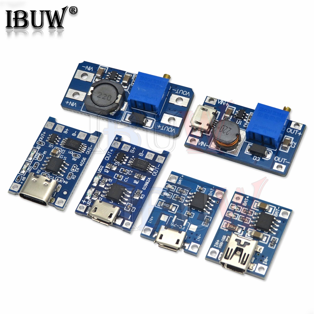 5pcs 5V 1A 18650 TP4056 Lithium Battery Charger Module Charging Board ...