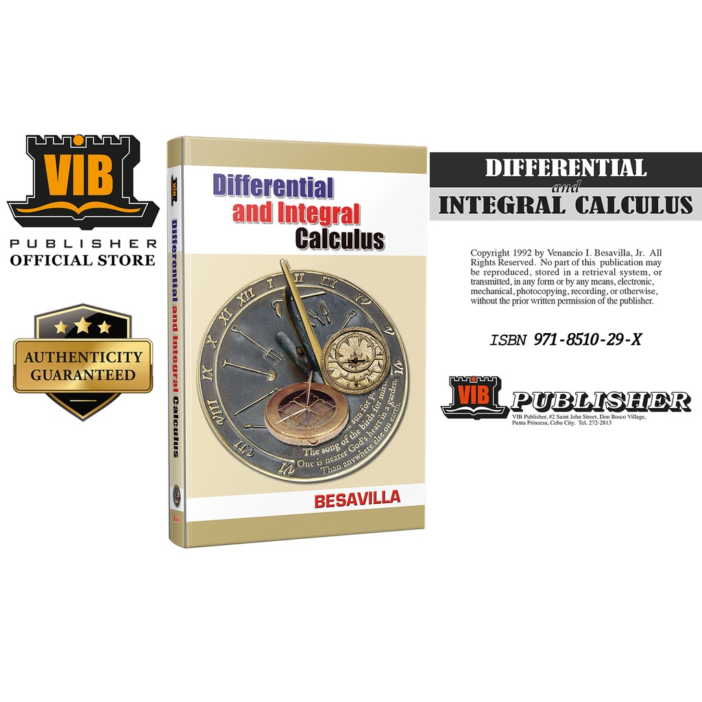 BESAVILLA Differential and Integral Calculus Shopee Philippines