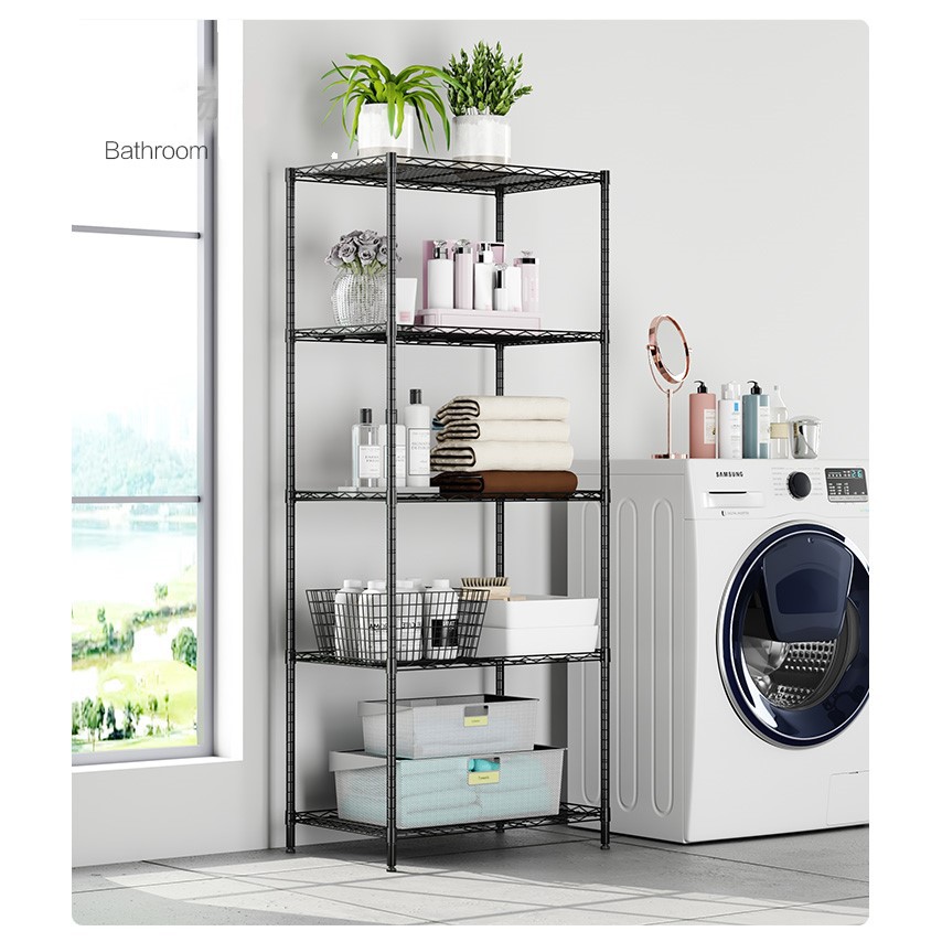 Adjustable shelf / Adjustable Rack - mesh type 5 layers | Shopee ...