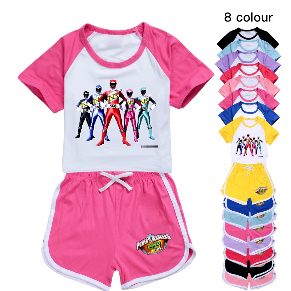 Power Rangers Printed Kids Sleepwear Girls Boys Cartoon Pajamas Set ...