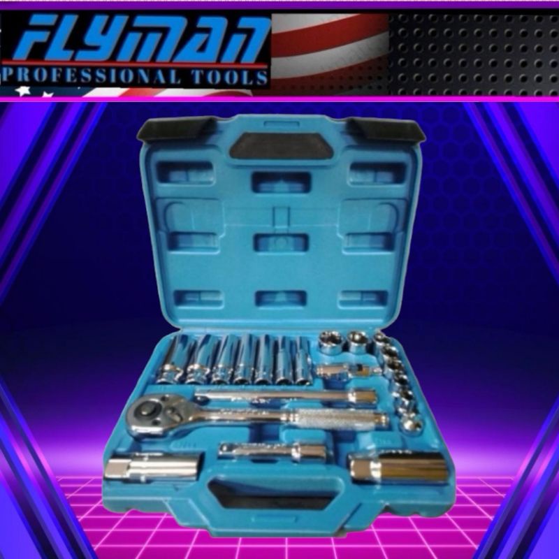 21pcs deep socket set flyman 3/8 drive(8mm-21mm) | Shopee Philippines