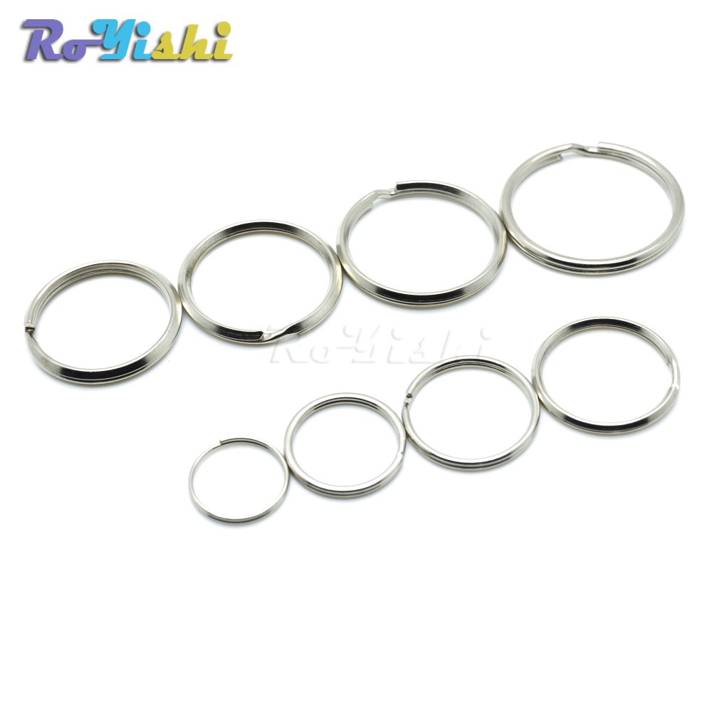 20pcs/pack Key Rings Key Chain Split O-Rings Silver Nickel-Plated Bag ...
