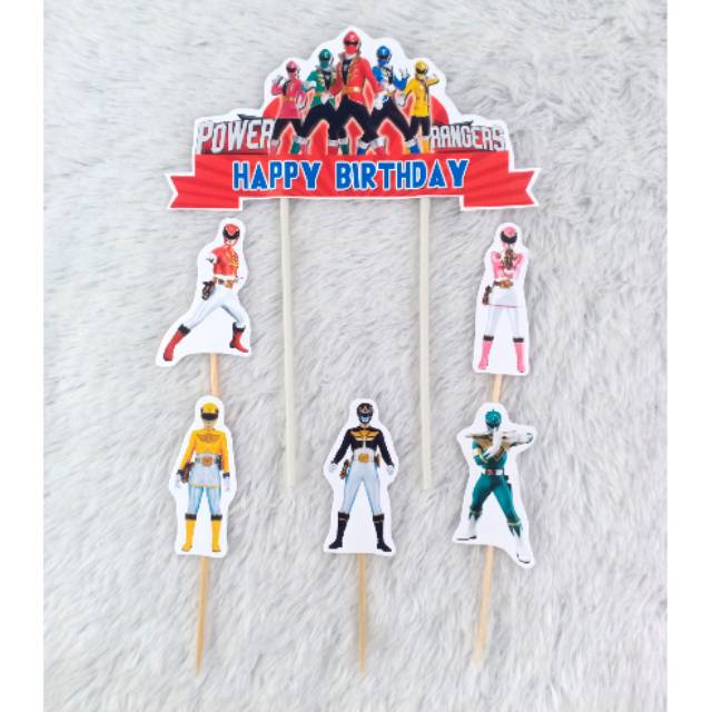Cake topper / banner topper series / POWER RANGERS cake decoration ...