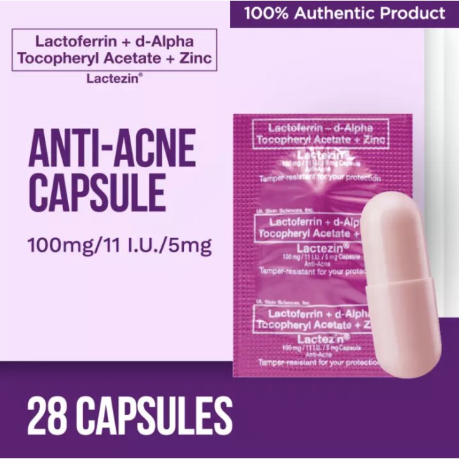 Lactezin Anti Acne Capsules Lactoferrin Vitamin E Zinc Shopee Philippines