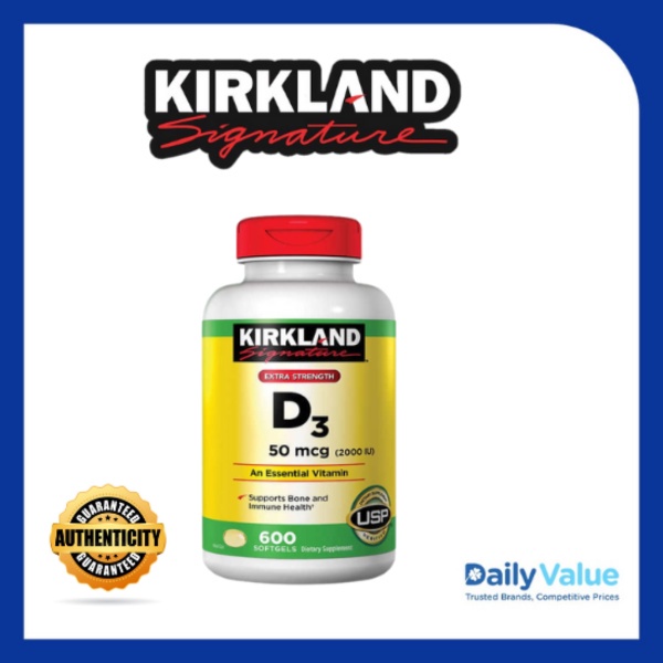 gencee vitamins c Kirkland Vitamin D3, 2000 iu, 600 softgels 2024