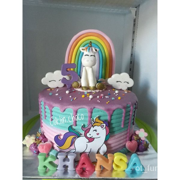 KUE ULANG TAHUN KARAKTER HELLO KITTY UNICORN/ CAKE BIRTHDAY CUSTOM
