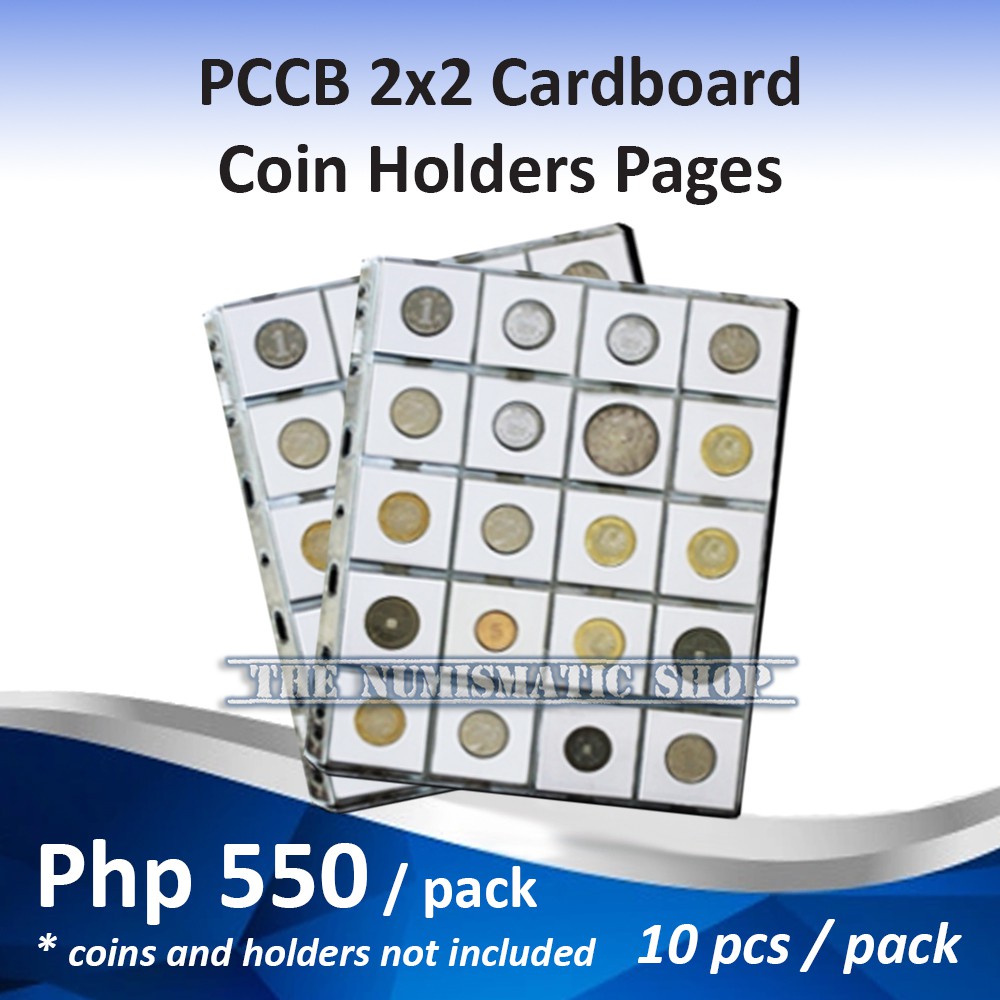 PCCB Album Fillers Loose Pages for 2x2 Cardboard Coin Holders / Coin