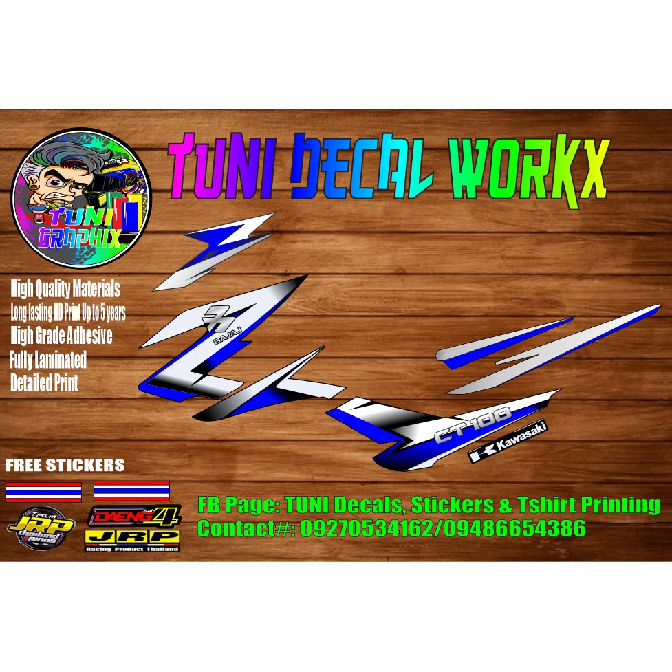 bajaj ct 100 stickers online