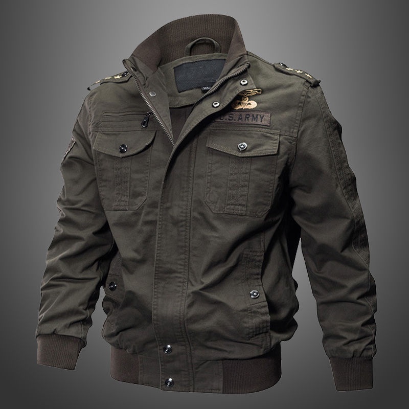 Grey Men's Winter Casual Coats Jackets Autumn Winter Men's
