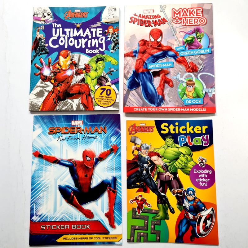 Marvel Avengers Stickers and Activity Books | Shopee Philippines