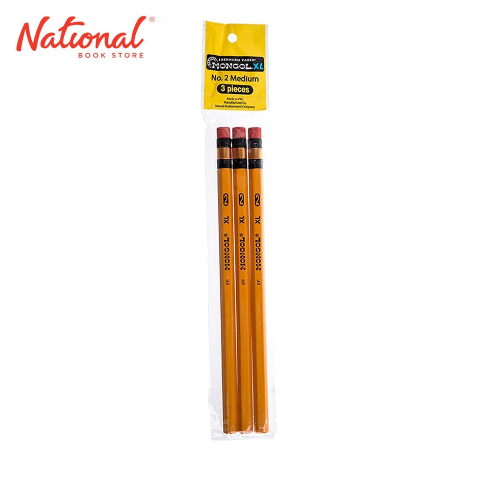 Mongol Pencil With Eraser Xl No.2 3'S National Book Store | Shopee ...