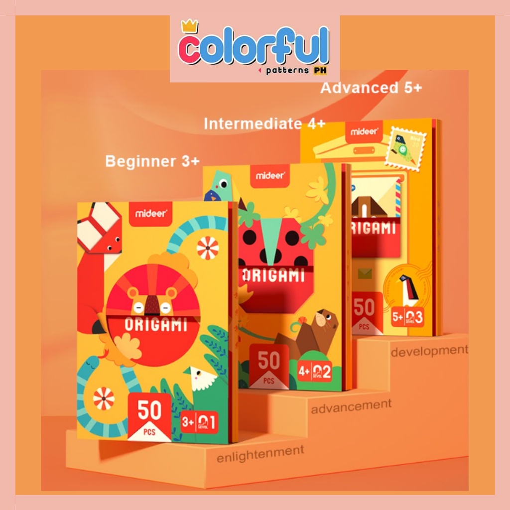 Mideer Origami Level Up- Beginner, Intermediate and Advanced | Shopee ...