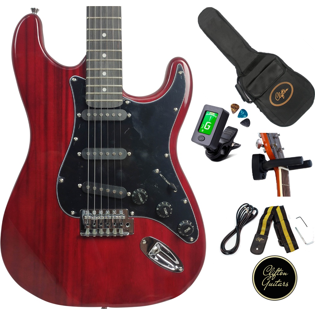 Clifton Pioneer Stratocaster Electric Guitar Package Shopee Philippines