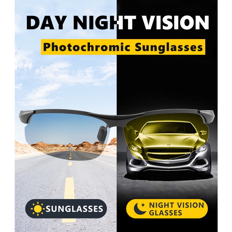 Photochromic Sunglasses Men Polarized Driving Chameleon Glasses Male ...
