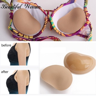 Bikini Triangle Pads Silicone Swimsuit Push Up Bra Insert Breast