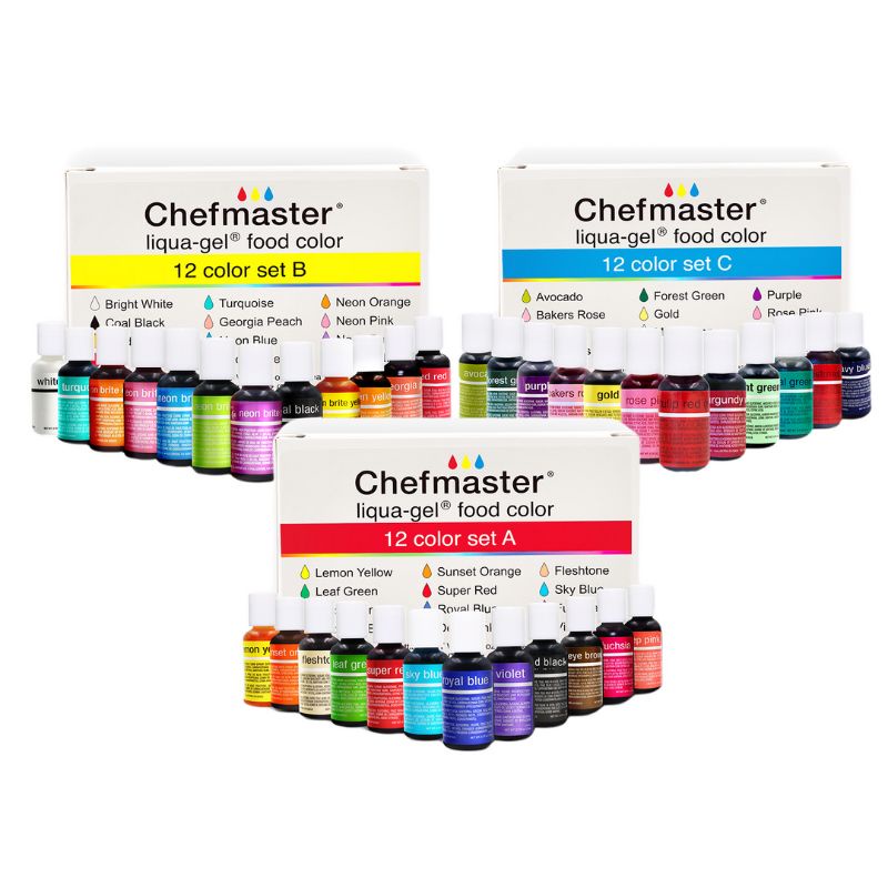 Chefmaster LIQUA-GEL Color Kit 20ml Food Coloring Set A/B/C | Shopee ...