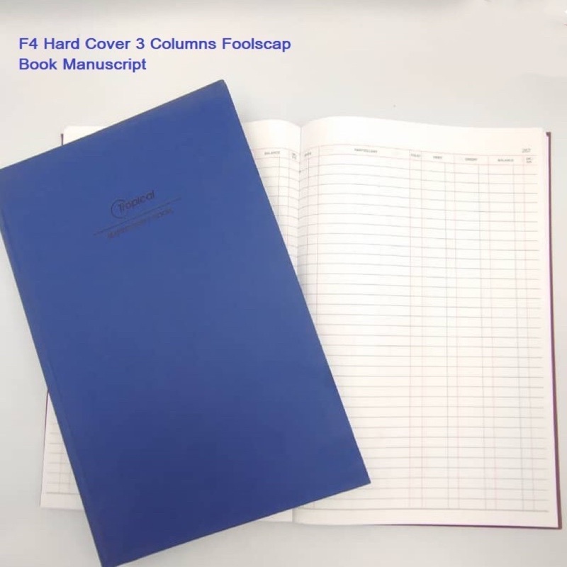 Tropical F4 Hard Cover 3 Columns Foolscap Book Manuscript /Buku Log ...