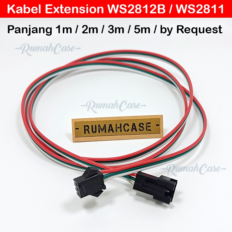 Led Strip Extension cable WS2812 WS2811 jst 3pin extender cable rgb ...