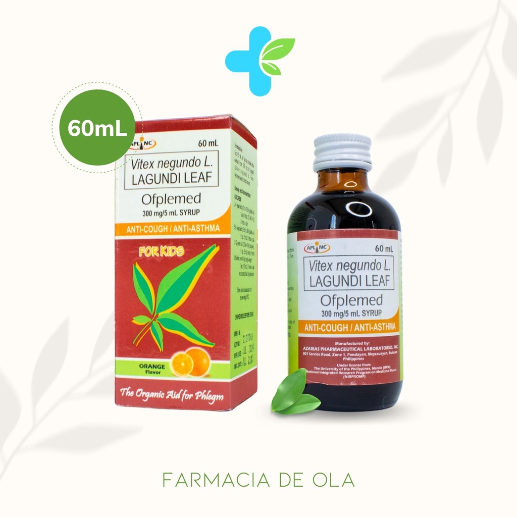 Ofplemed Lagundi Syrup Organic & Natural Cough Relief Medicine for