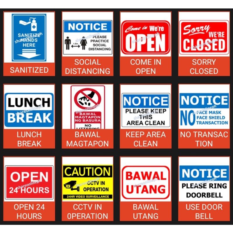 Customized Signages Request Personalized Laminated Signage | Shopee ...
