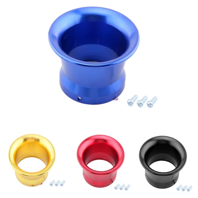 thumbnail image 2 of 48mm Motorcycle Air Filter With Bent Velocity Stack Adapter – Fits 43mm-47mm Carbs – Clamp-On 2 of 6