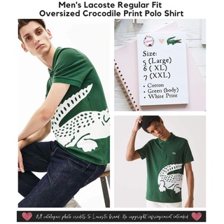 lacoste oversized croc polo shirt