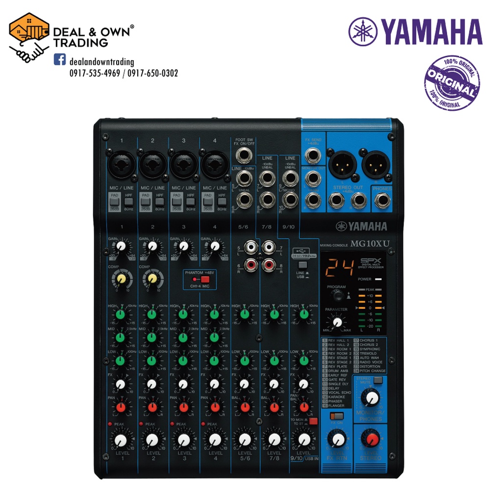 Original Yamaha MG10XU 10Input Mixer with USB and Effects Shopee Philippines