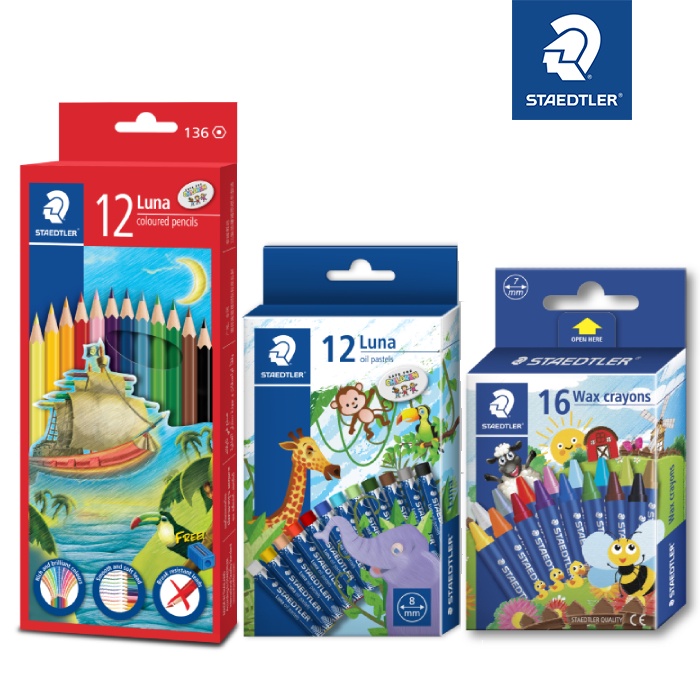 STAEDTLER LUNA COLORED PENCIL, OIL PASTEL & NORIS WAX CRAYONS pencil