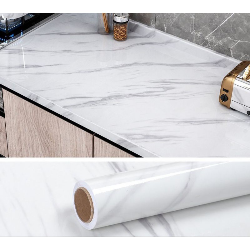 (free pos) sticker marble tiles granite kitchen wallpaper backsplash