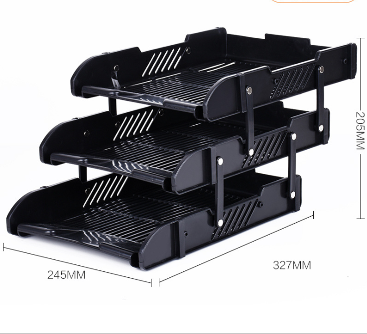 3 Layer Office Organizer File Rack Multi-layer File Tray | Shopee ...
