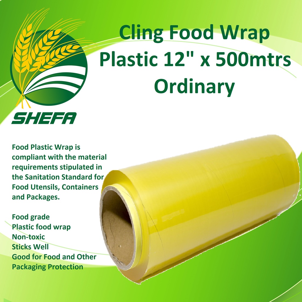 12 Strong PVC Cling Food Film Wrap Refill Roll, Champagne Color