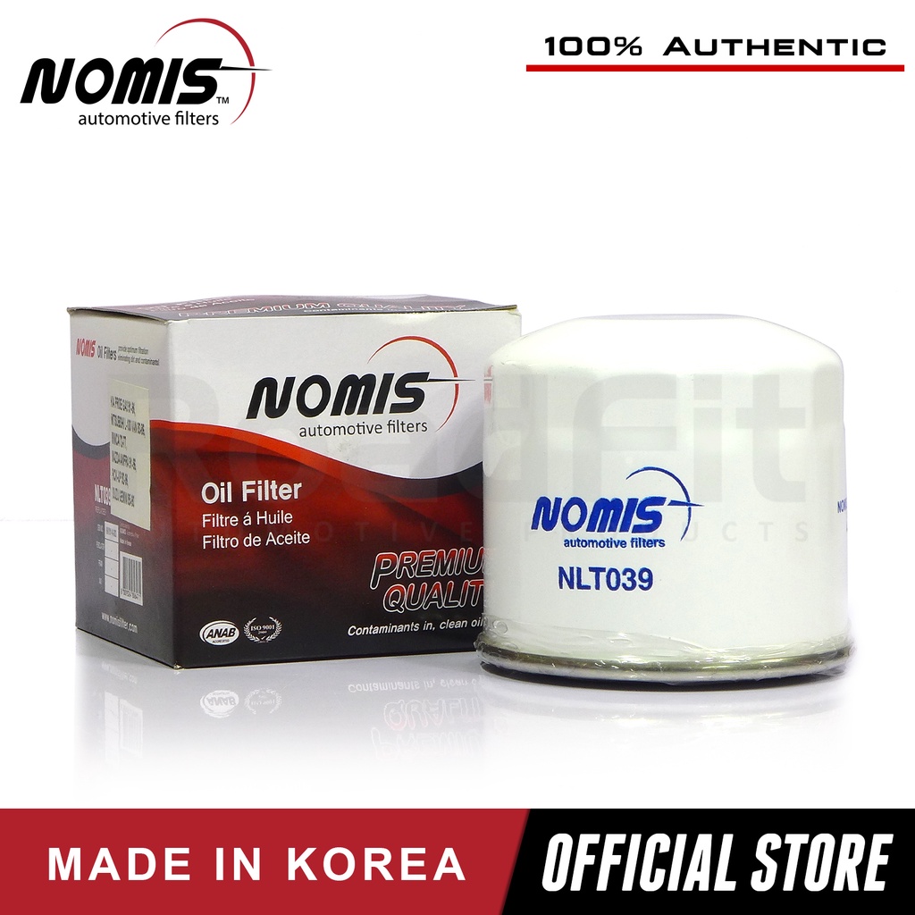 Nomis Oil Filter NLT-039 for Kia Pride Gas CD5, Mitsubishi L100 Van ...