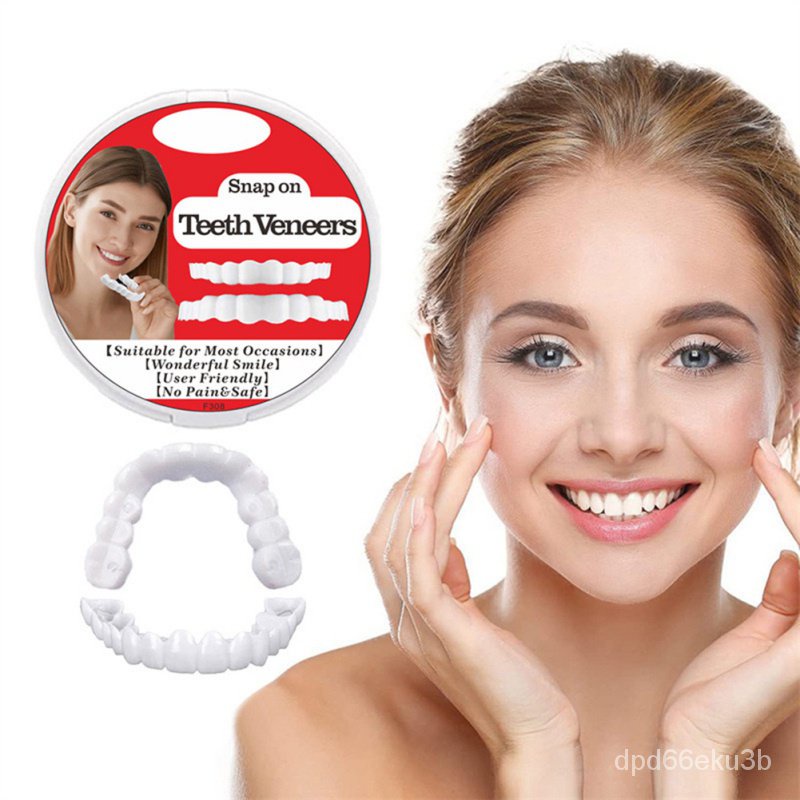 Snap On Teeth Veneers Silicone Tooth Braces Dentures Temporary Perfect