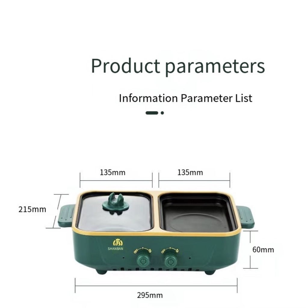 2. Multi Korean Style Electric Pan Hot pot electric grill
