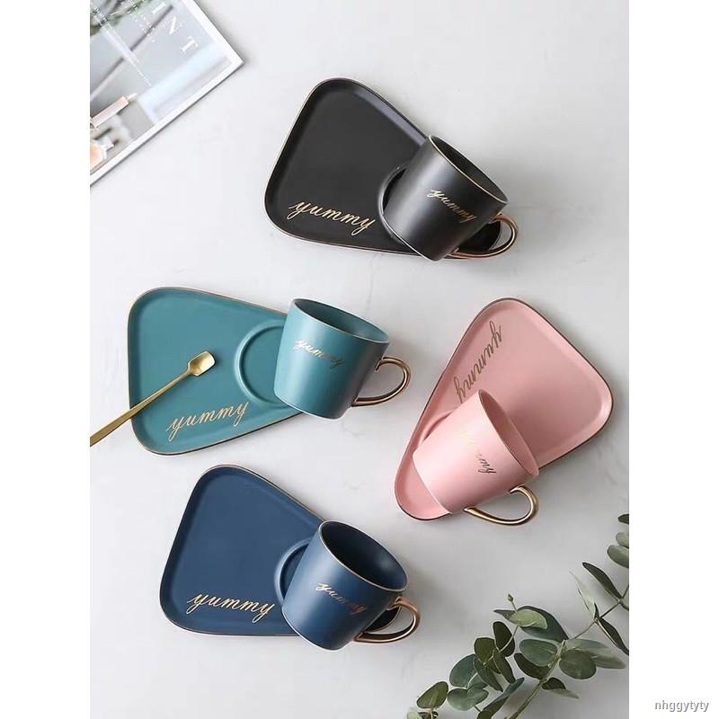 coffee cup saucer with spoon ceramic home afternoon tea set European