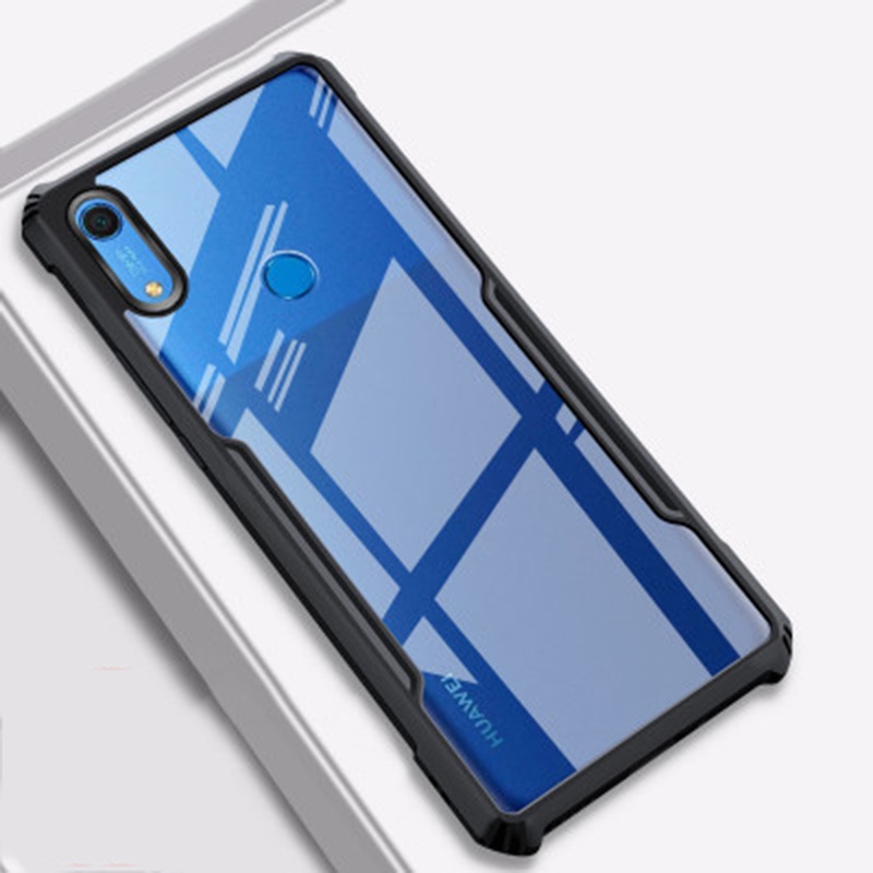 Funda Doble Capa Con Soporte Para Huawei Y6 2019 Y Honor 8A – Protección Contra Golpes En Color Negro