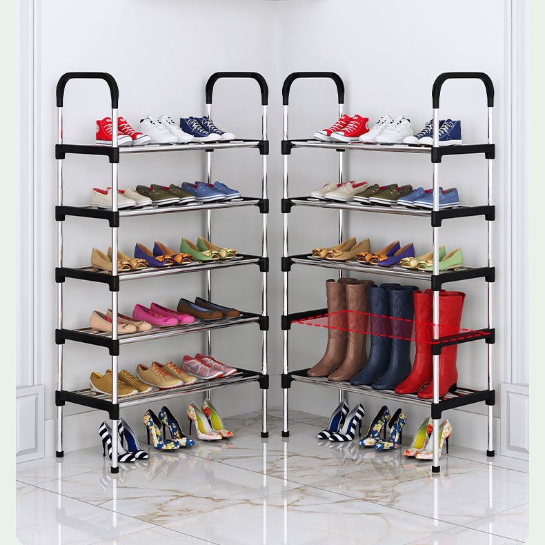 6 Layer shoe rack/ Tier Colored stainless steel Stackable Shoes ...