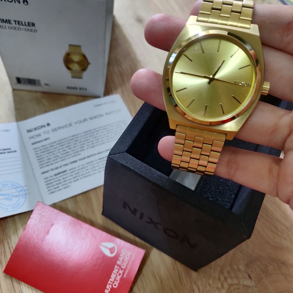 Nixon time hotsell teller all gold