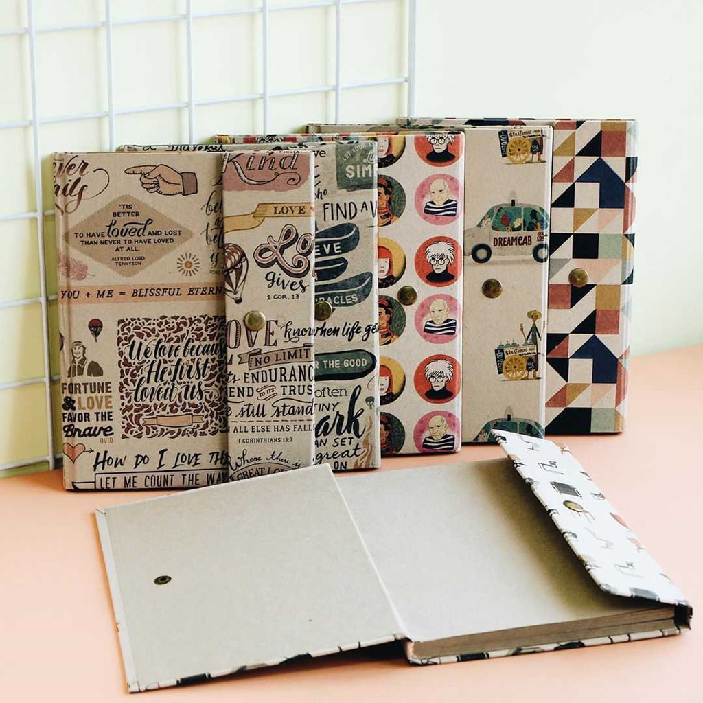 Papemelroti Snap Journal Scrapbook Recycled Paper Sketchbook