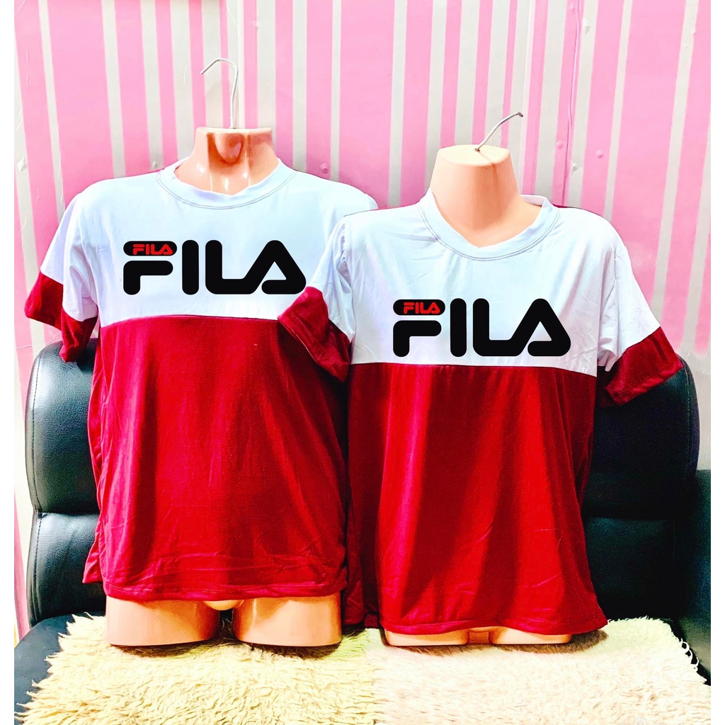 Fila couple hot sale t shirt