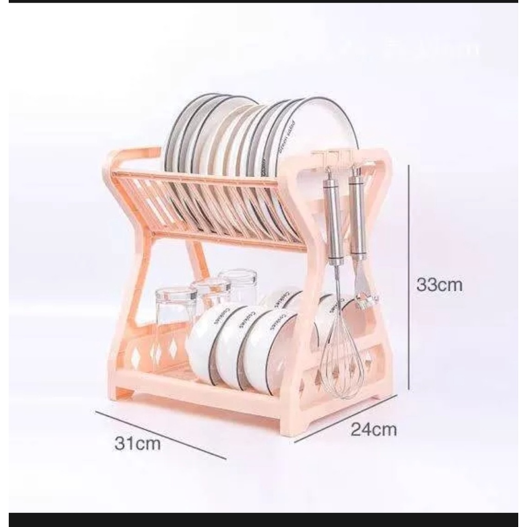 !! Minimalist 2-tier Stainless Steel Plastic Dish Rack | Shopee Philippines